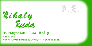mihaly ruda business card